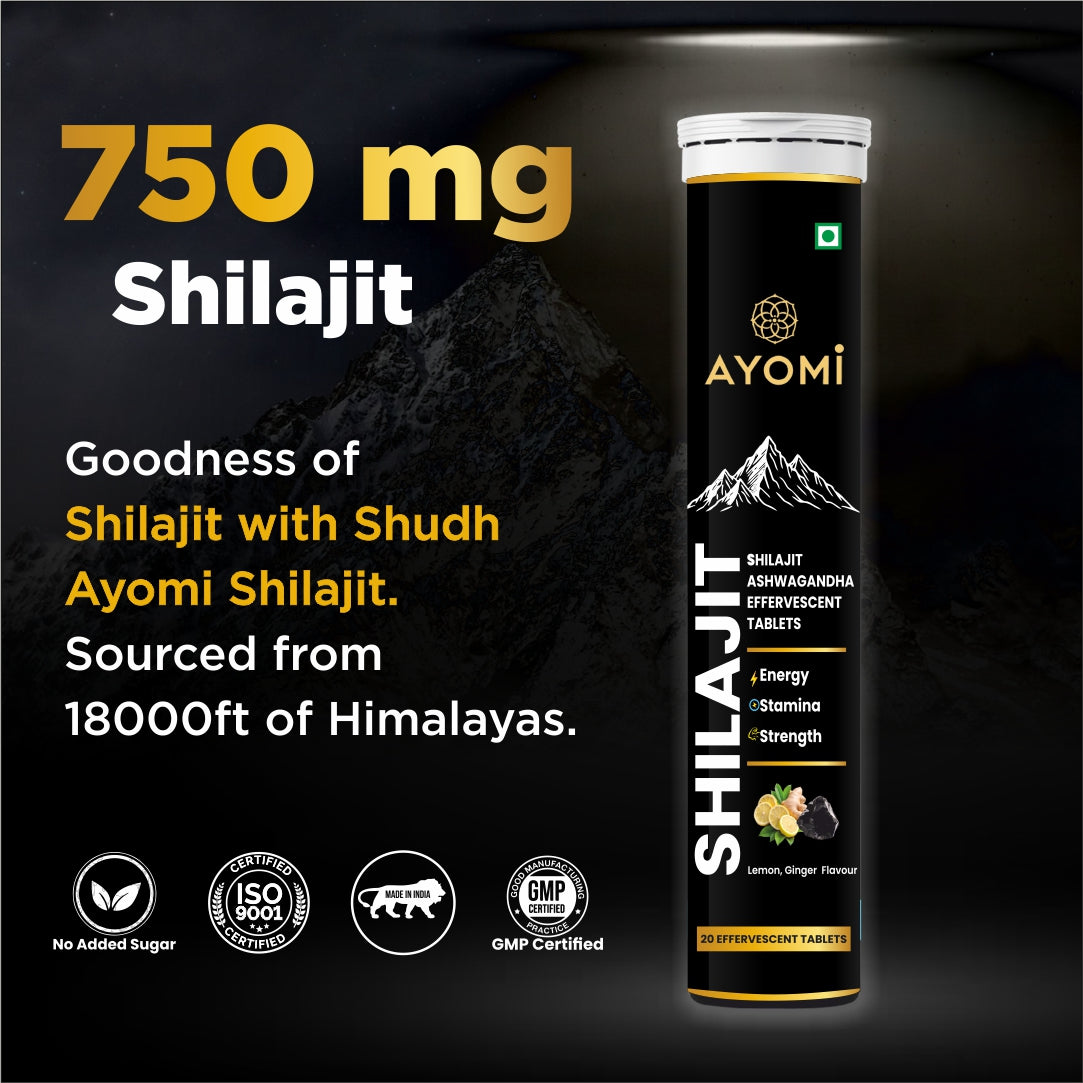 Shilajit Ashwagandha Effervescent Tablets